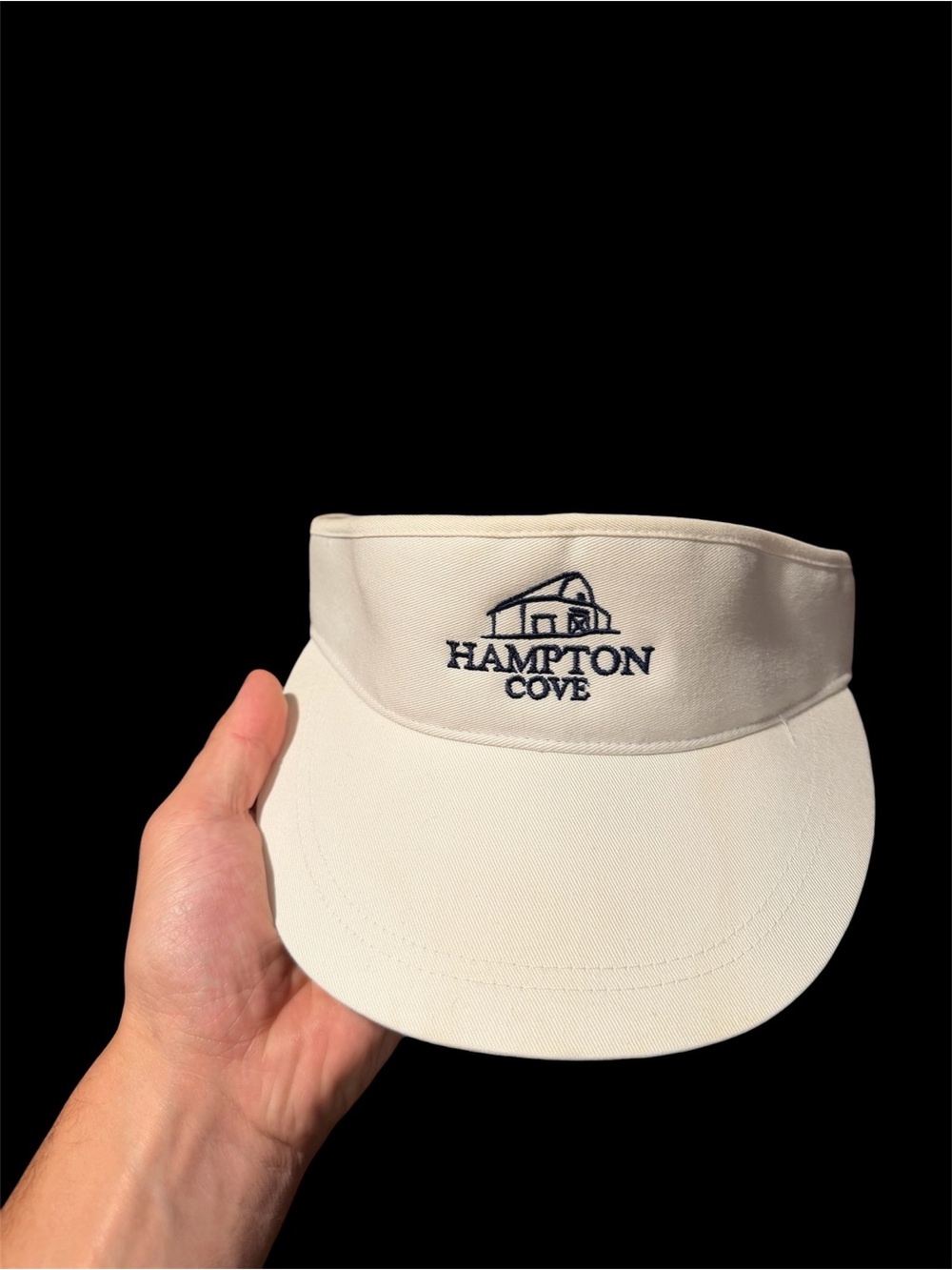 Hampton Cove Embroidered White Visor
